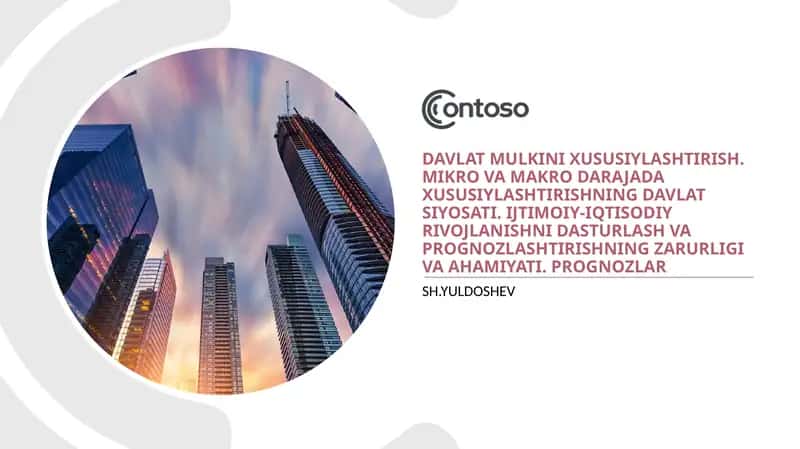 Davlat mulkini xususiylashtirish 1
