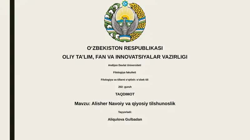 Alisher Navoiy va qiyosiy tilshunoslik 1