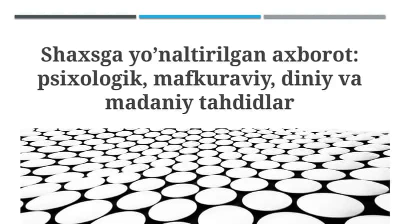 Shaxsga qaratilgan axborot xurujlari 1