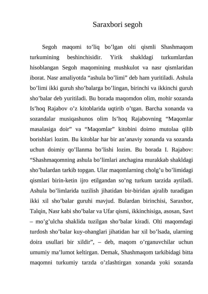 Saraxbori segoh 1