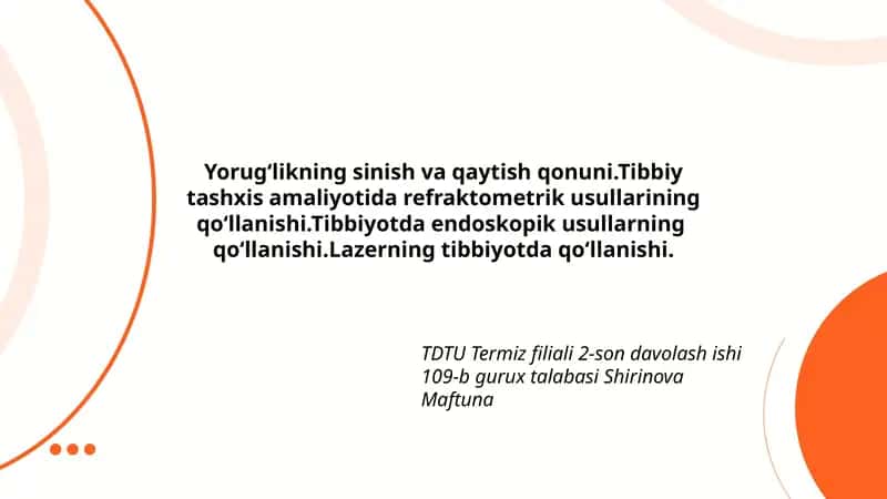 Tibbiyotda endoskopik usullarning qoʻllanishi 1