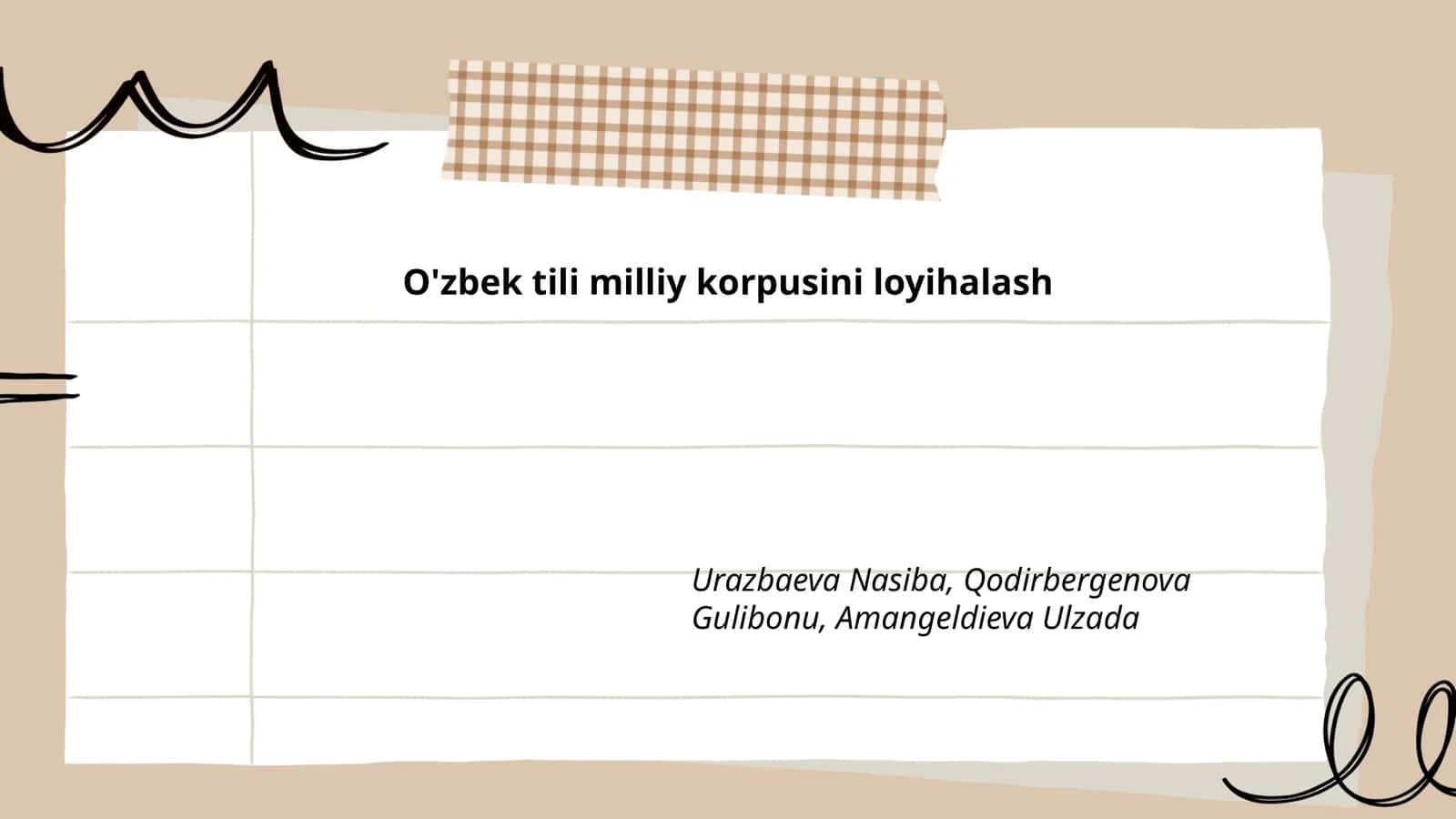 O'zbek tili milliy korpusini loyihalash 1
