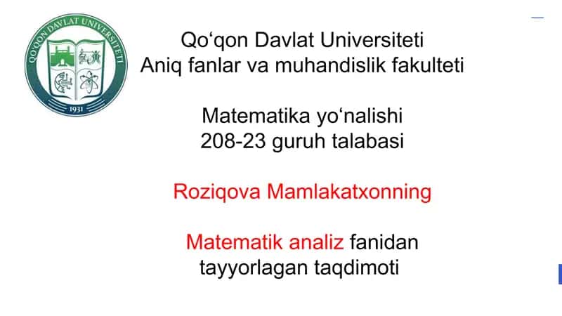 Chiziqli differensial tenglamalar sistemasi haqida
ma`lumotlar 1