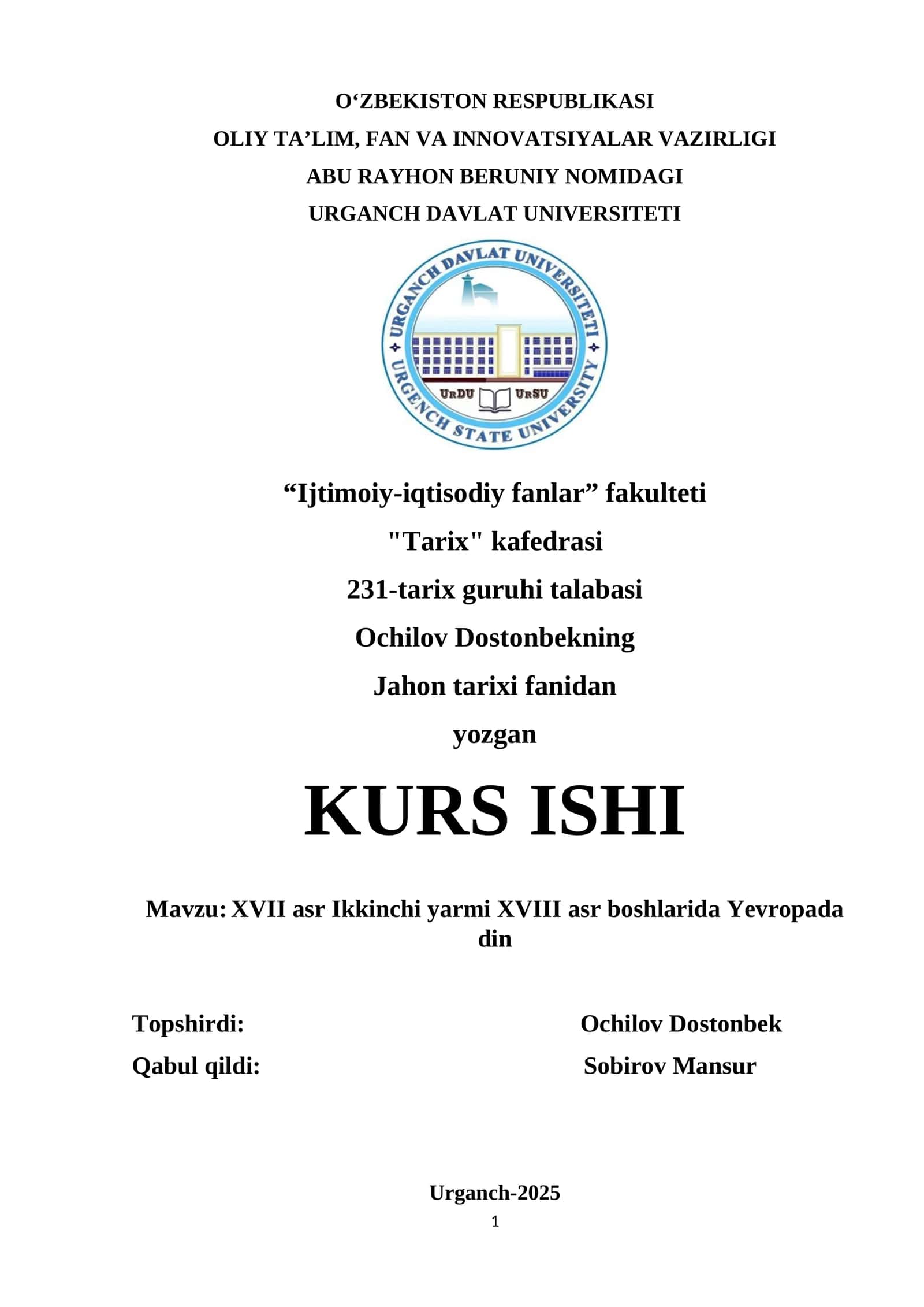 XVII asr Ikkinchi yarmi XVIII asr boshlarida Yevropada din 1