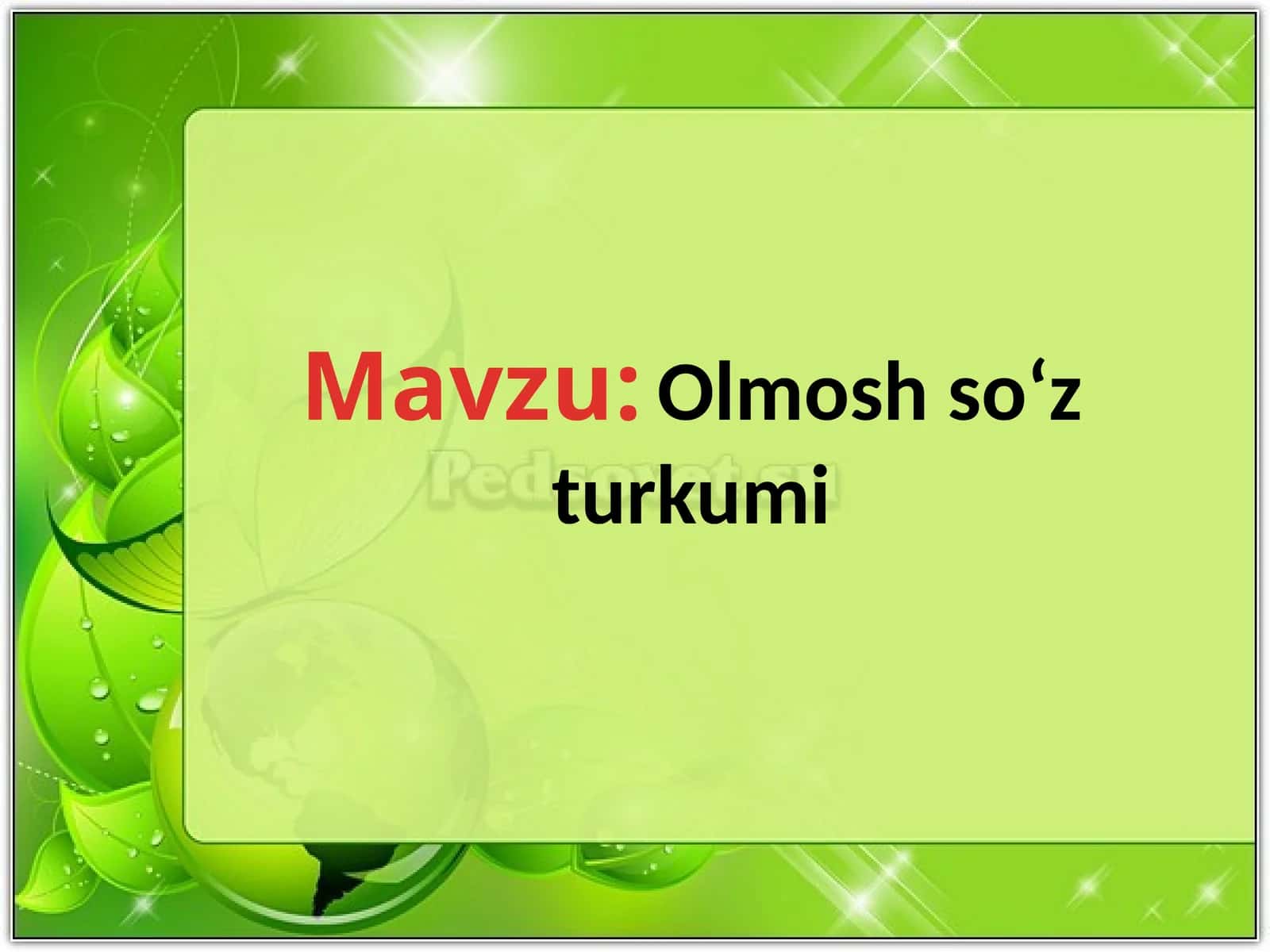 Olmosh so‘z turkumi 1