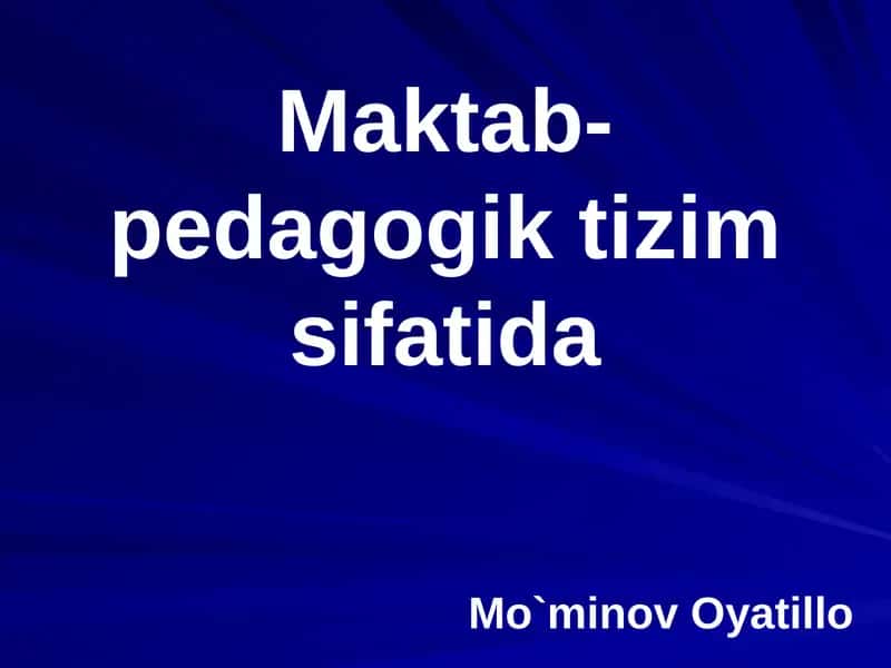 TA’LIM INNOVATSIYASI 1