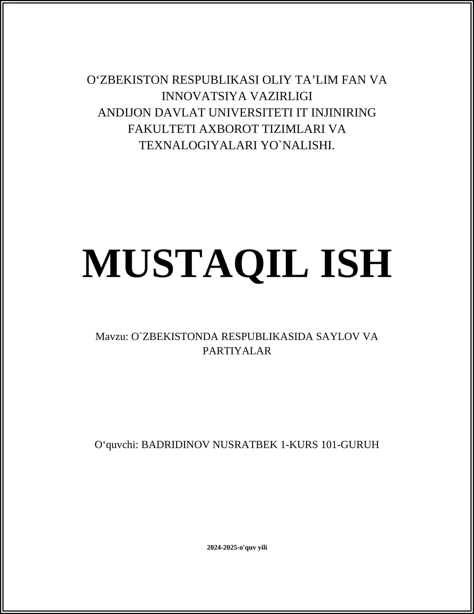 O‘zbekistonda saylov tizimi 1