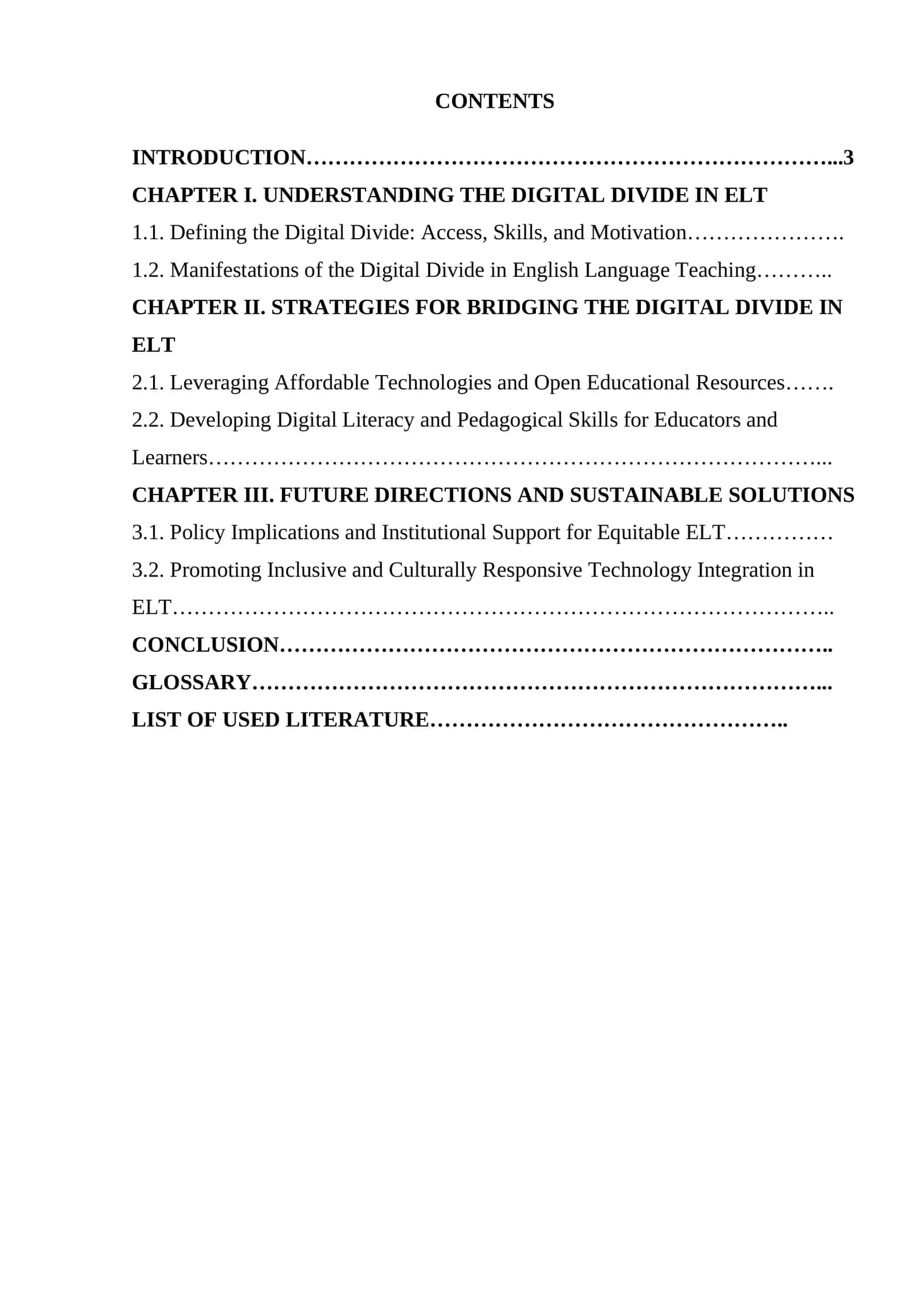 Adressing the digital divide in technology-enhanced ELT 1
