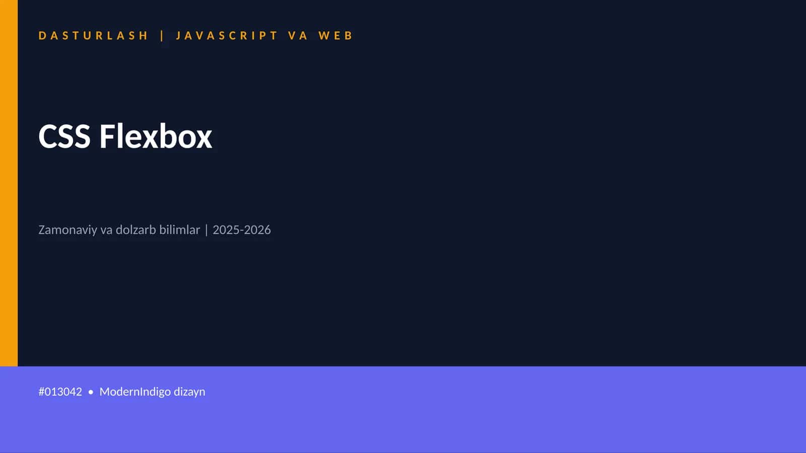DASTURLASH | JAVASCRIPT VA WEB 1