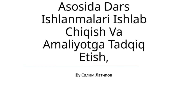 TIMSS, Pisa, Agma.Talis Xalqaro Baholash Dasturlariiga Doir Test Namunalari Bilan Tanishtirish 1