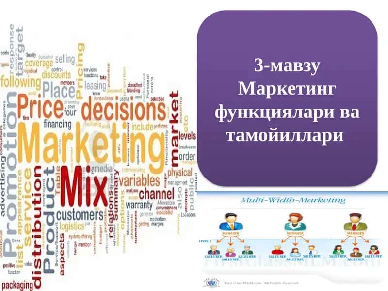 Маркетинг тамойиллари 1