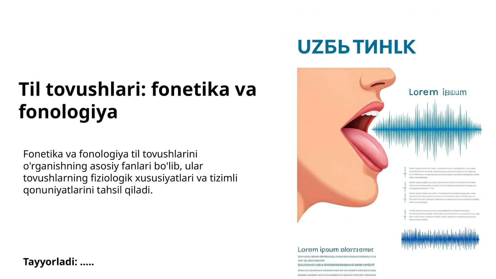 Til tovushlari: fonetika va fonologiya 1