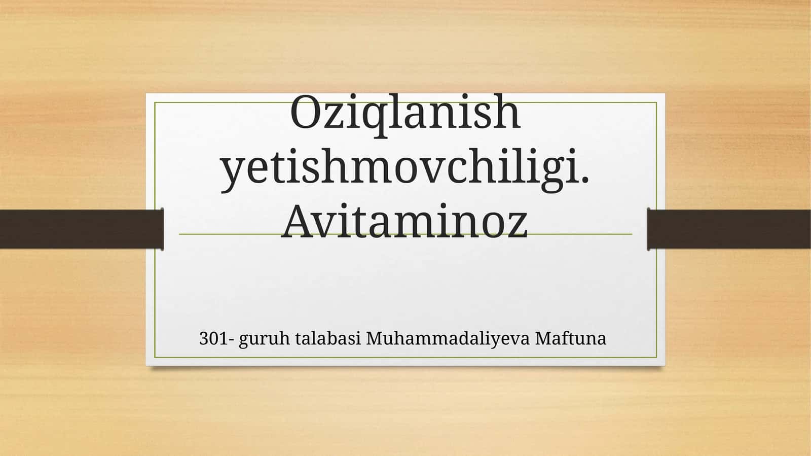 Avitaminoz 1