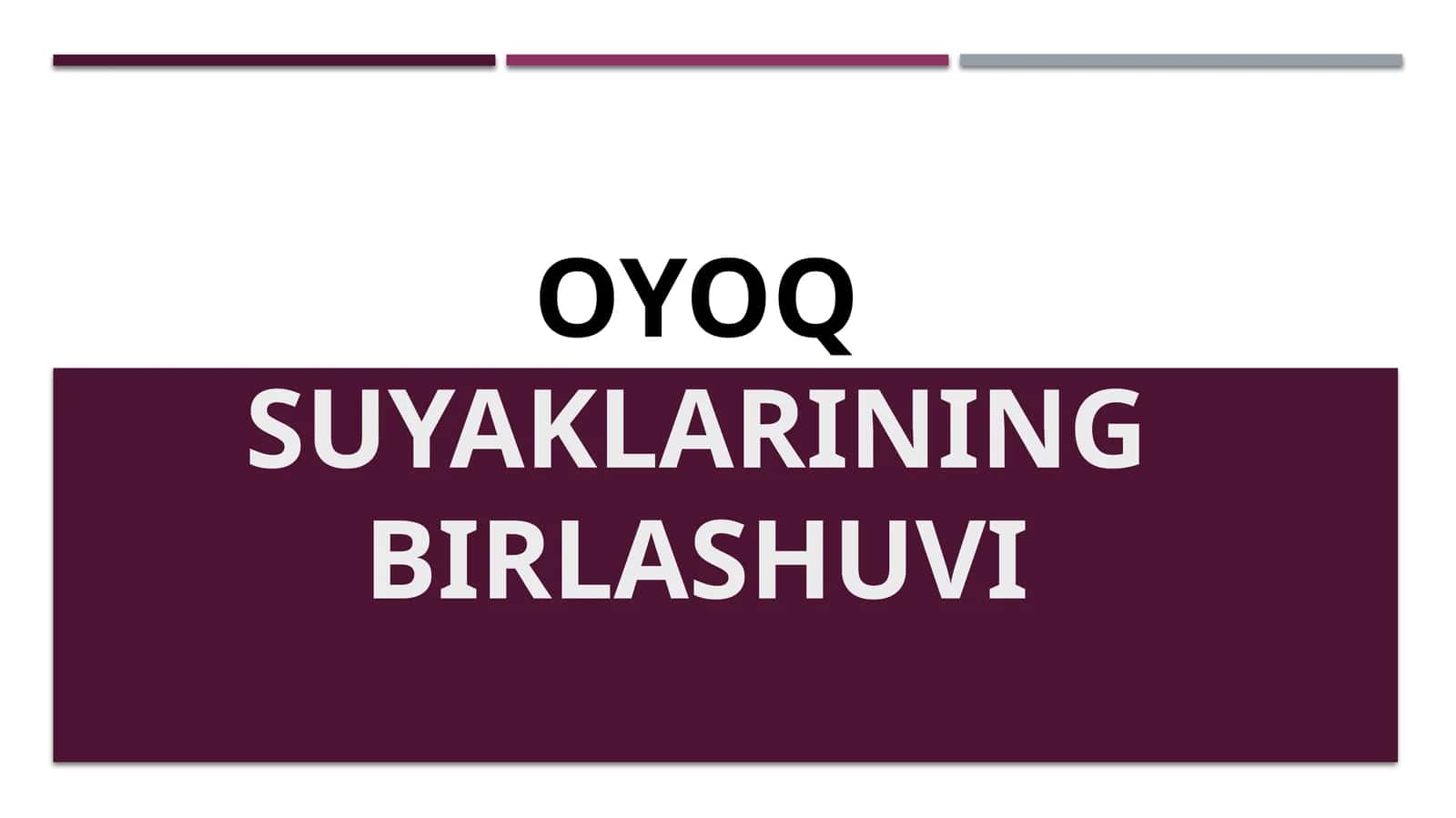 Oyoqsuyaklarining birlashuvi 1