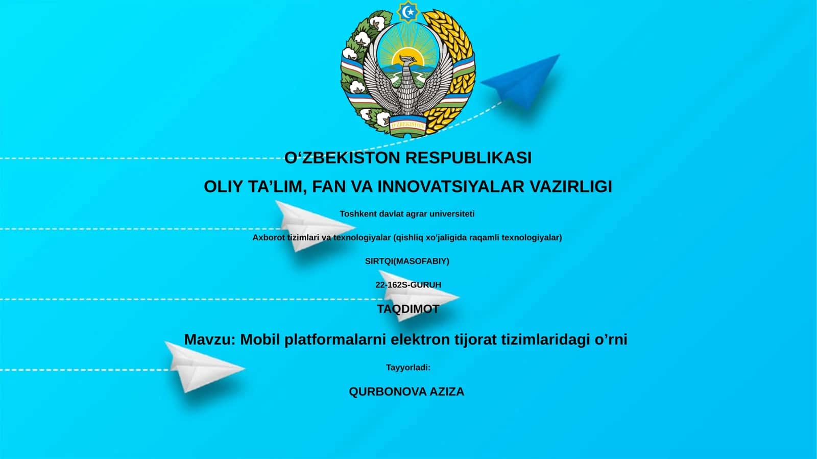 Mobil platformalarni elektron tijorat tizimlaridagi o’rni 1