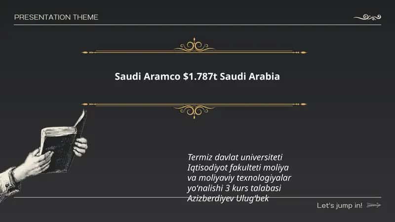 Saudi Aramco ning $1.787 trillion bozor qiymati va Saudiya Arabistonining makroiqtisodiy holati 1