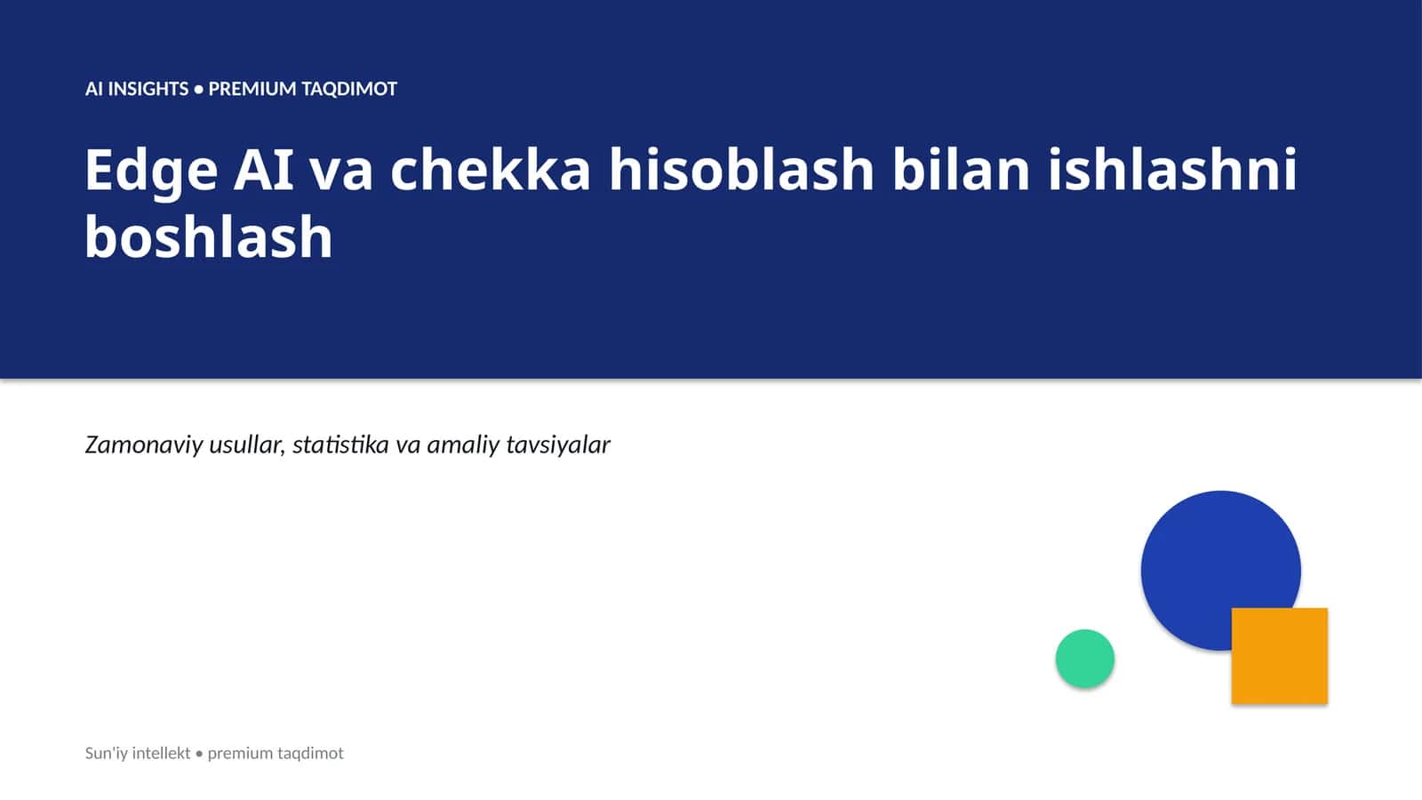 AI INSIGHTS • PREMIUM TAQDIMOT 1