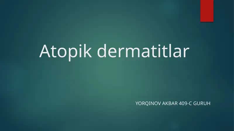 Atopikdermatitlar 1
