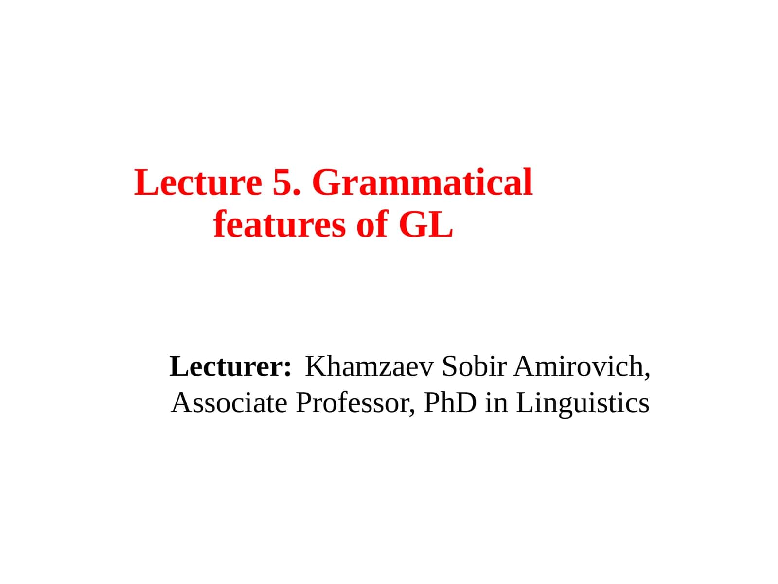 Grammatical features of Germanic Languages 1