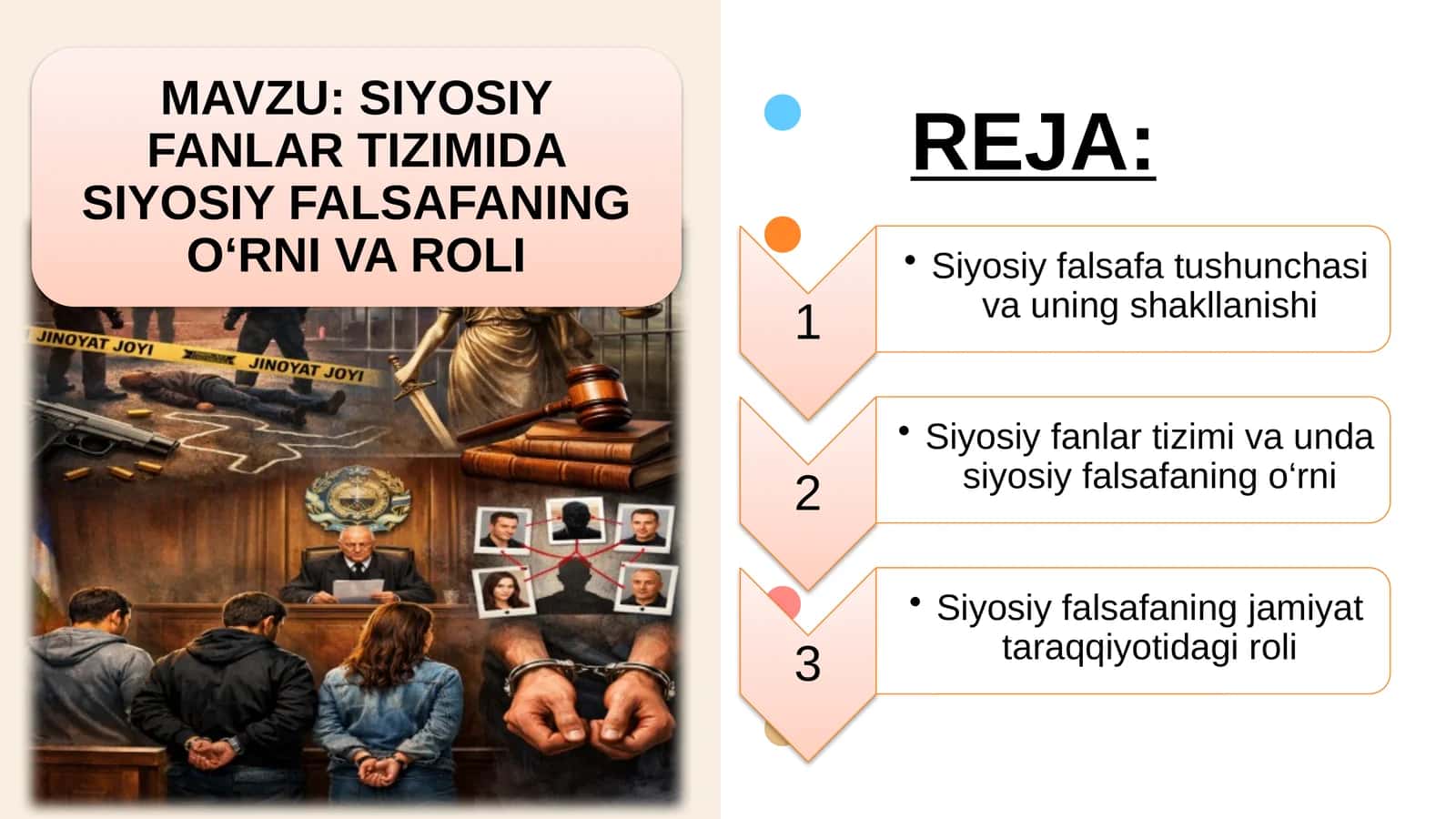 SIYOSIY FANLAR TIZIMIDA SIYOSIY FALSAFANING O‘RNI VA ROLI 1