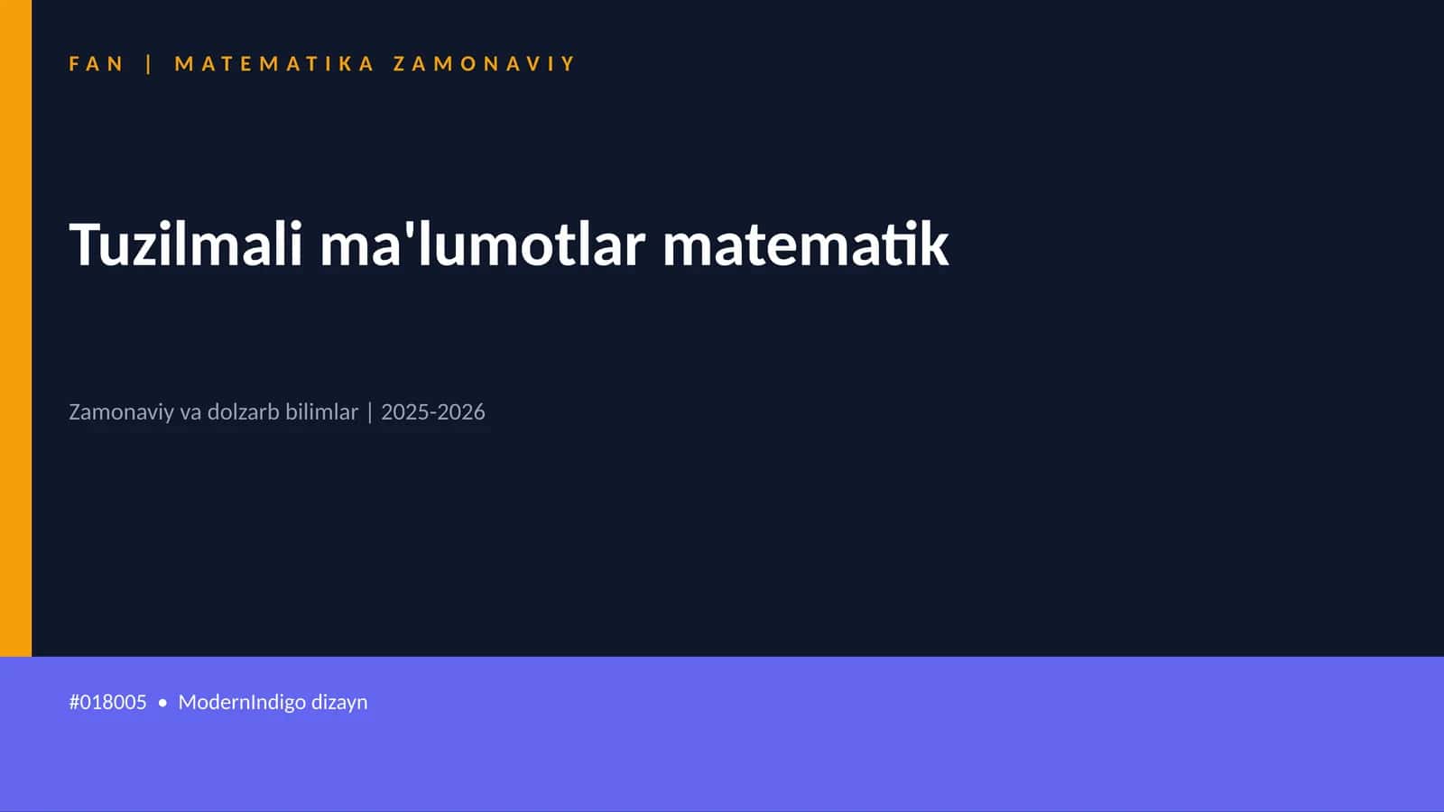 MATEMATIKA ZAMONAVIY 1
