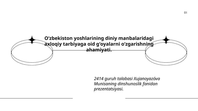 Xujanoyazóva Munisaning dinshunoslik fanidan prezentatsiyasi 1