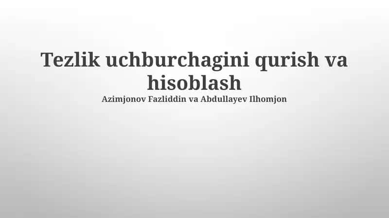 O'tkir burchakli uchburchaklar 1