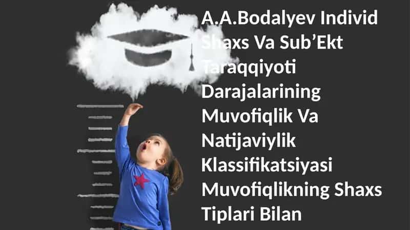 A.A.Bodalyev Individ Shaxs Va SubʼEkt Taraqqiyoti Darajalarining Muvofiqlik Va Natijaviylik Klassifikatsiyasi Muvofiqlikning Shaxs Tiplari Bilan BogʻLiqligi 1