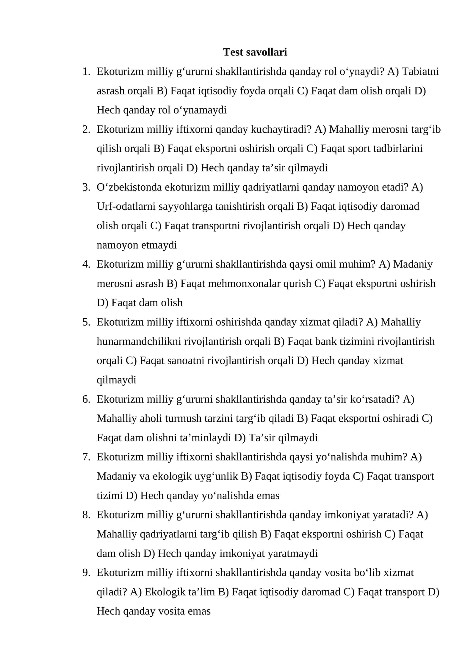 Ekoturizm va milliy g‘ururni shakllantirish 1