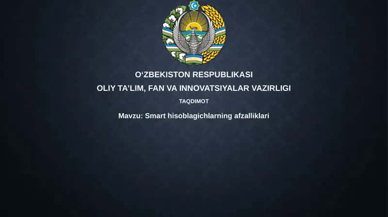 Aqlli hisoblagichlar 1