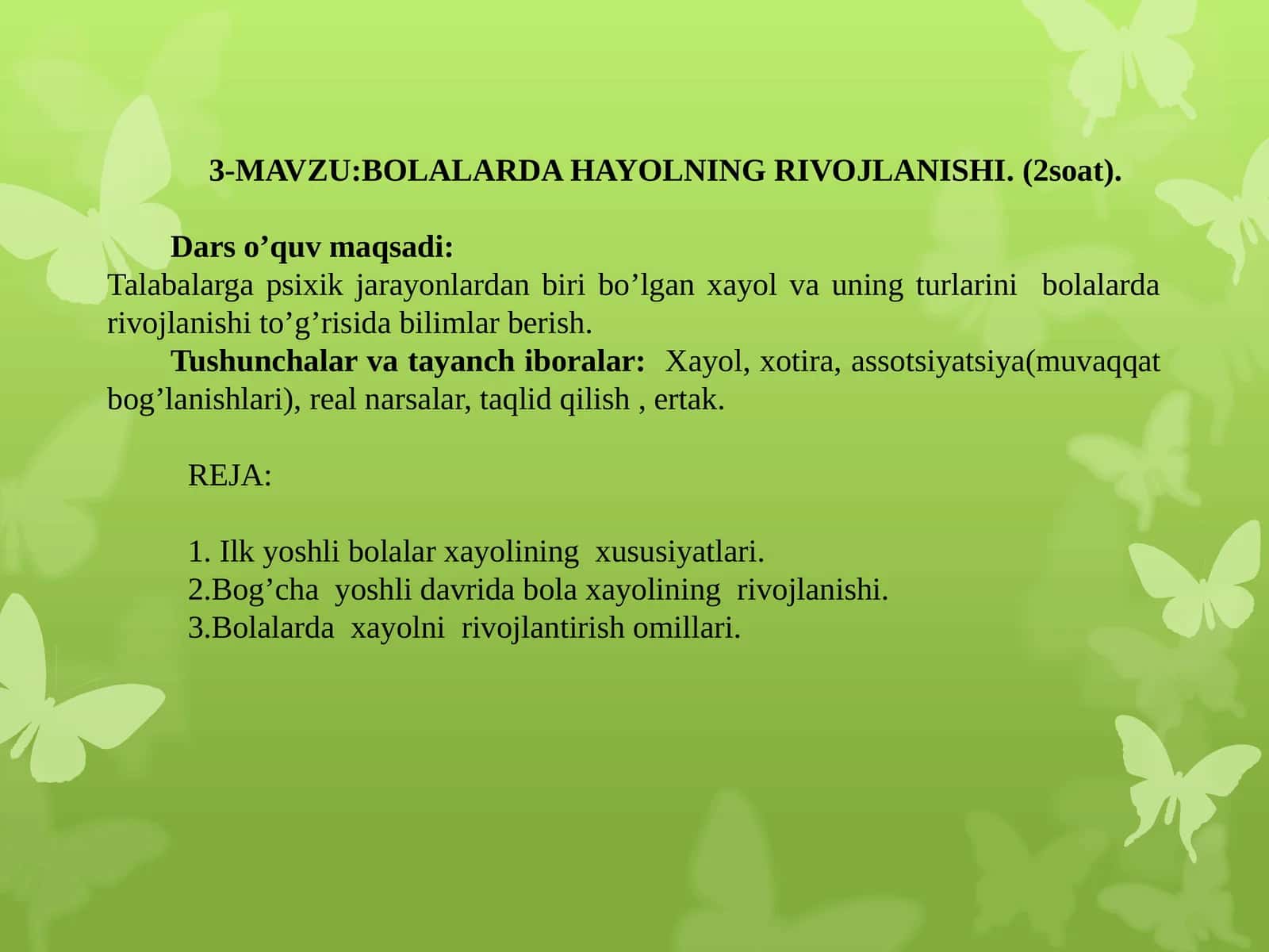 Bolalarda hayolning rivojlanishi 1