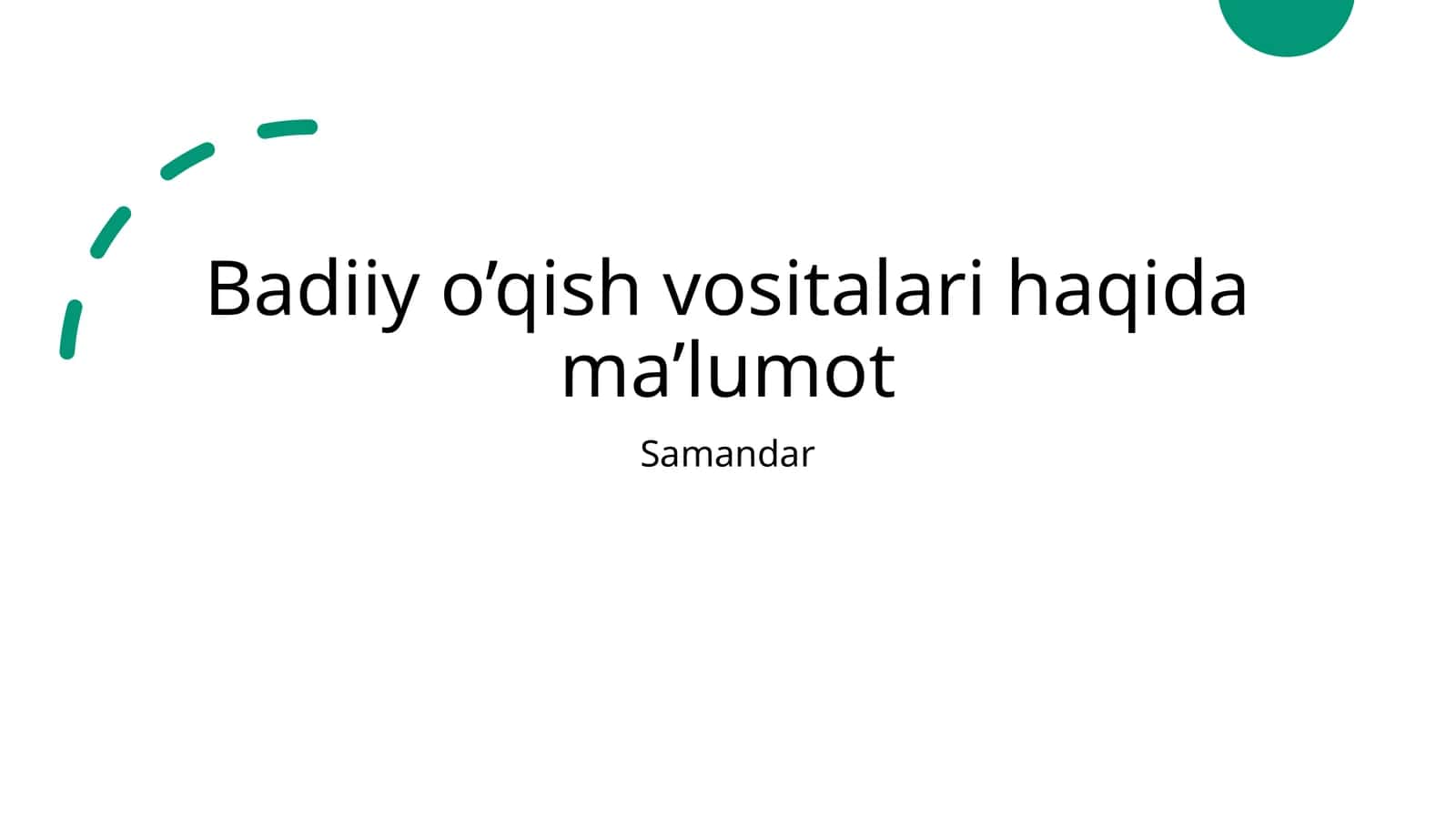 Badiiy o’qish vositalari haqida ma’lumot 1