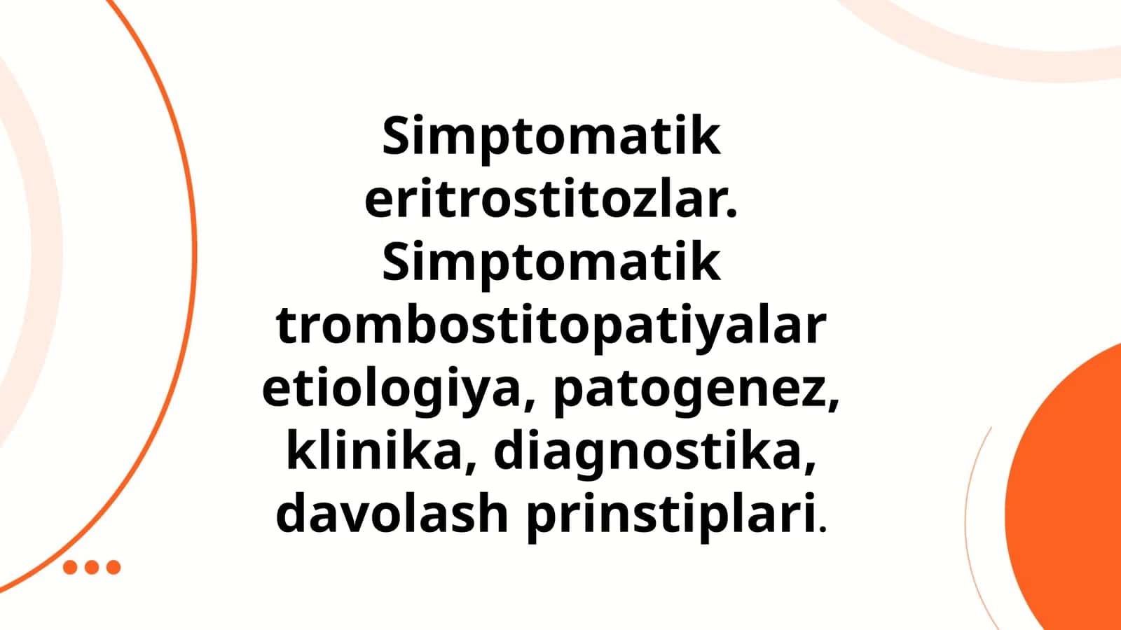Symptomatic erythrocytosis and symptomatic thrombocytopenias 1