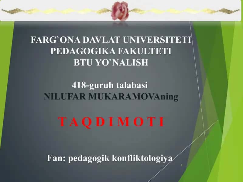 Pedagogik konfliktologiya 1
