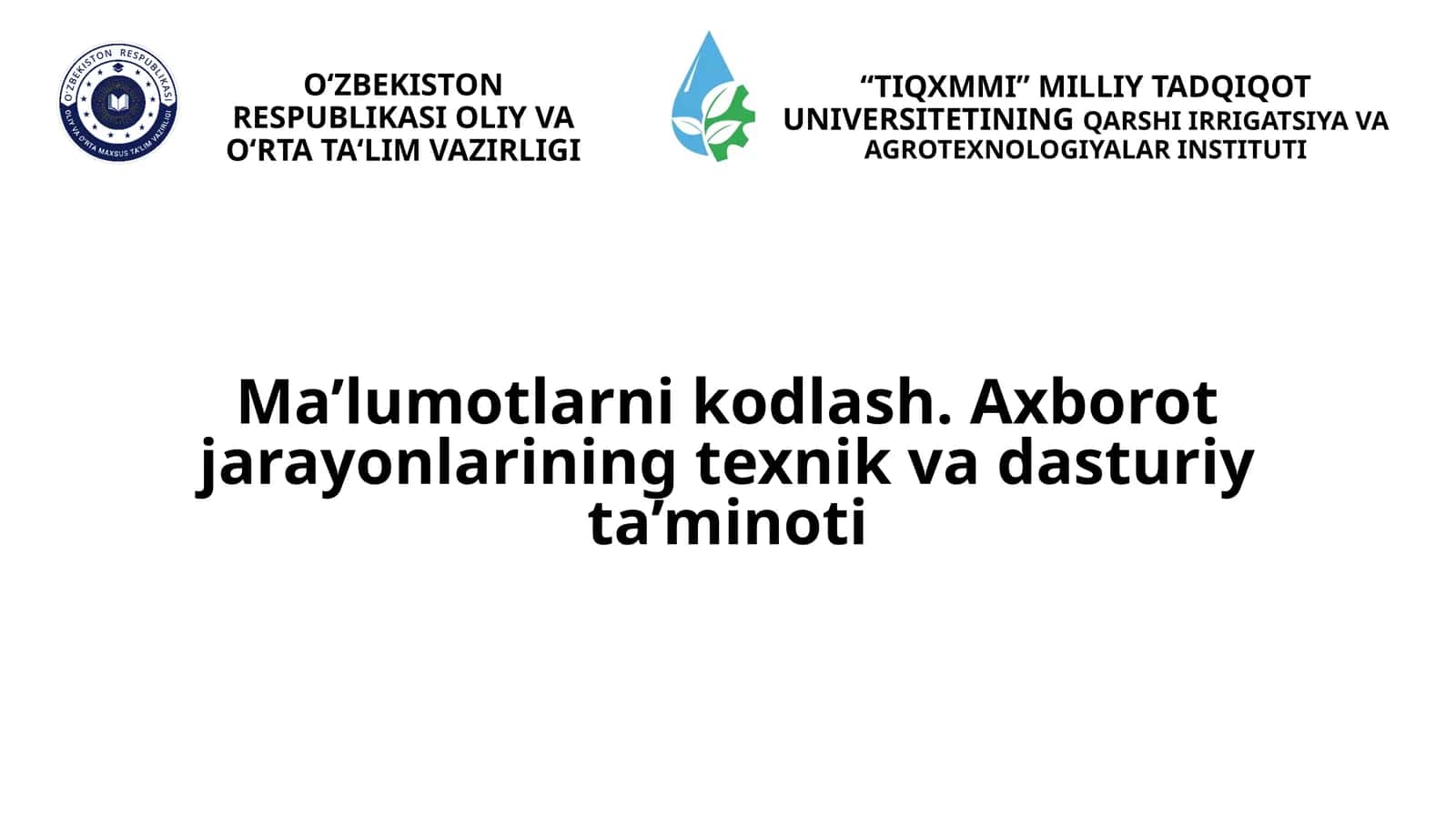 Axborot texnologiyalari 1
