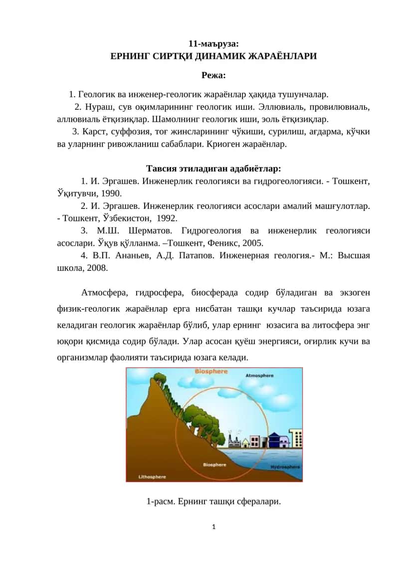 ЕРНИНГ СИРТҚИ ДИНАМИК ЖАРАЁНЛАРИ 1