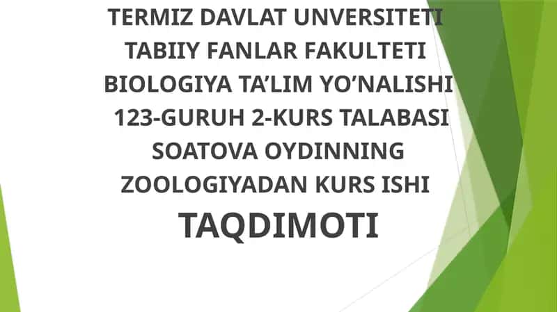Amfibiyalar sinfining ekologiyasi va evolyutsiyasi 1
