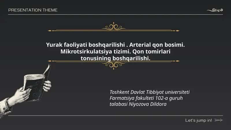 Arterial qon bosimi va yurak faoliyati 1