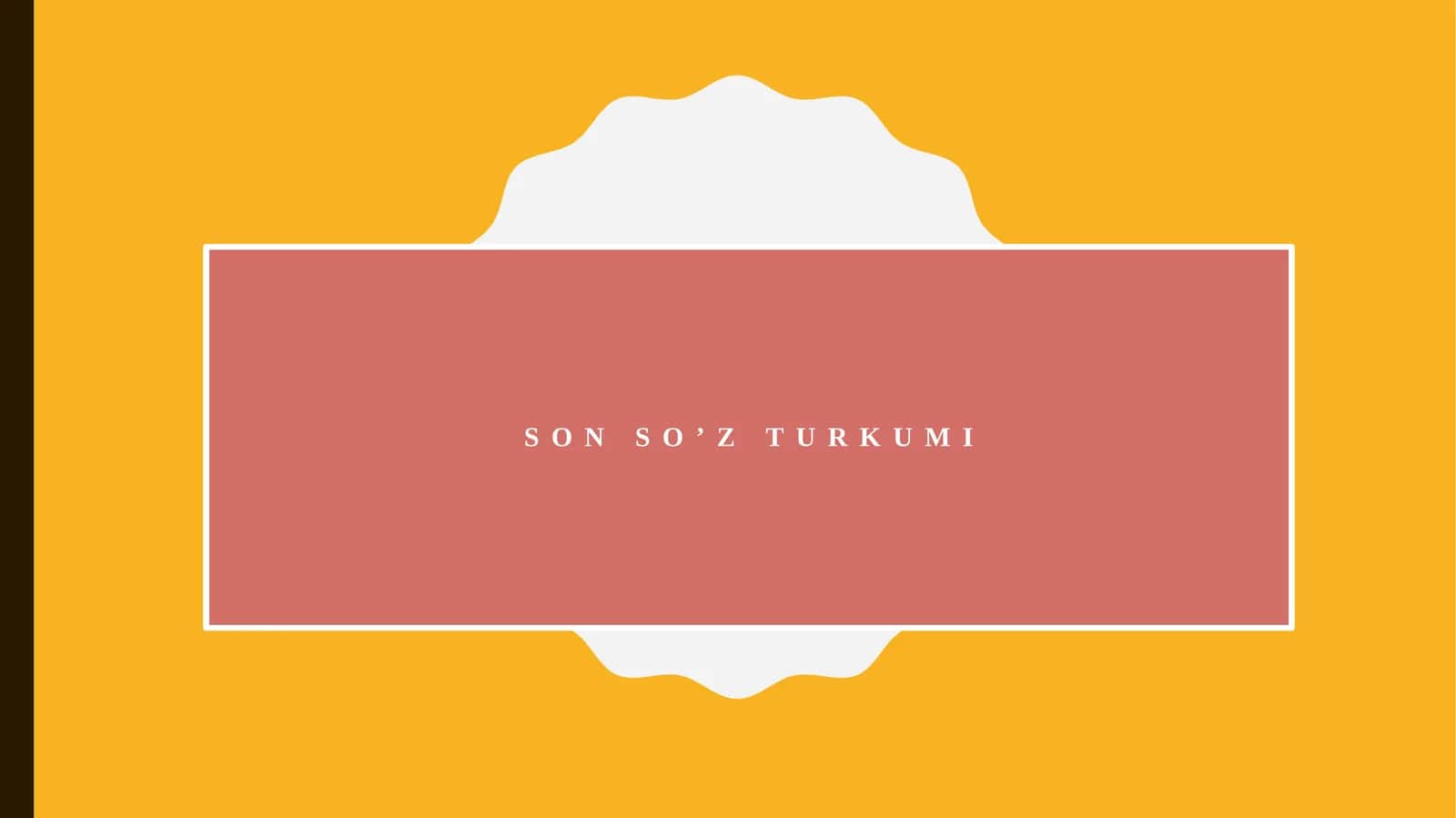 SON SO’Z TURKUMI 1