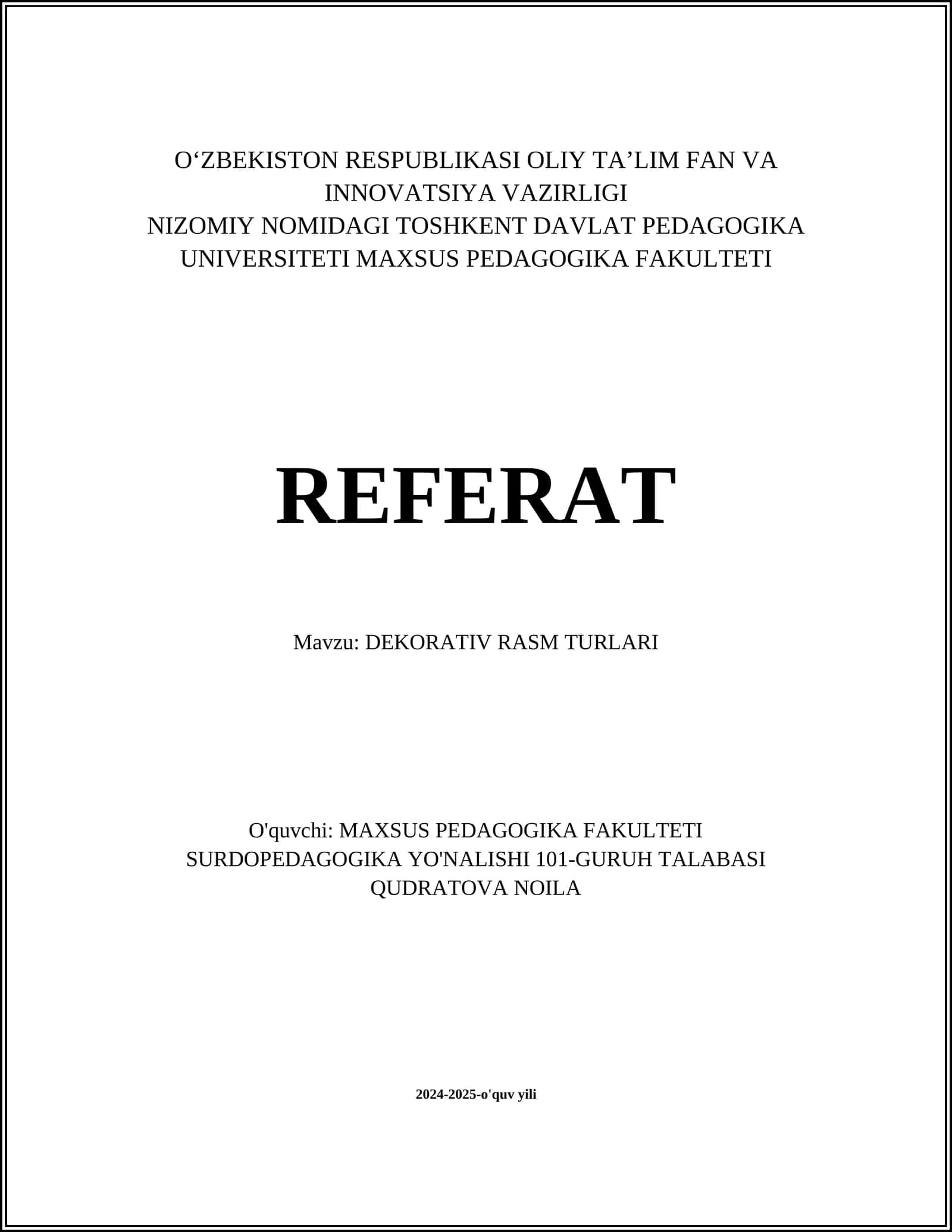DEKORATIV RASM TURLARI 1