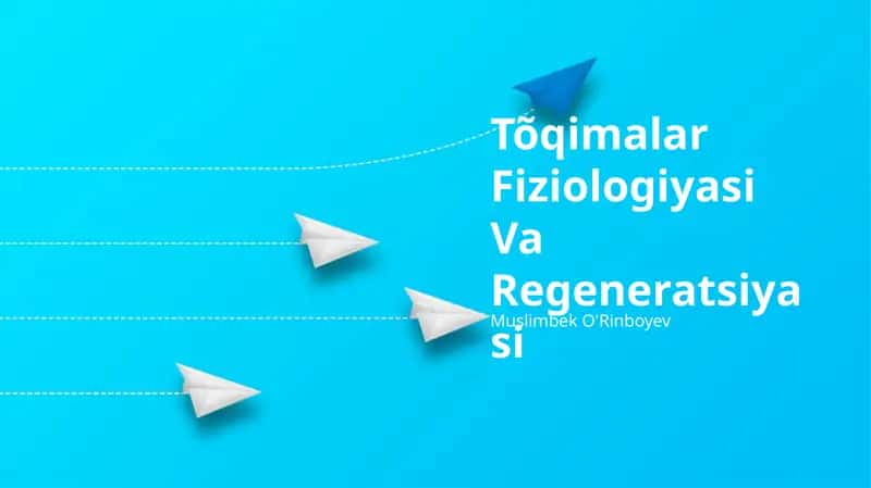 Tõqimalar Fiziologiyasi Va Regeneratsiyasi 1