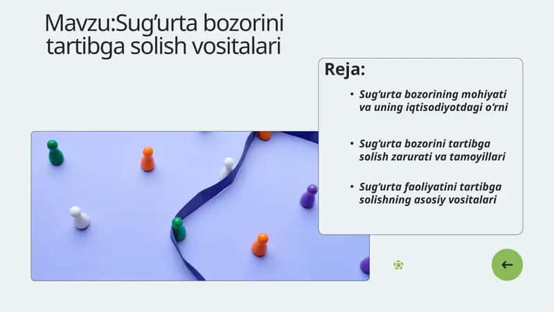 Sug’urta bozorini tartibga solish vositalari 1