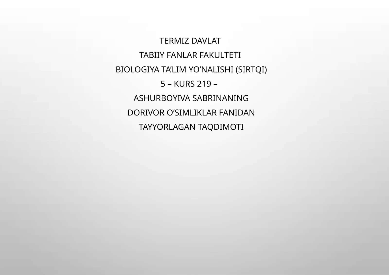 DORIVOR O’SIMLIKLAR 1