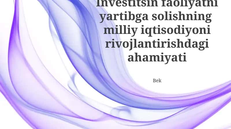 Investitsiyalar va YaIM o'sishi 1