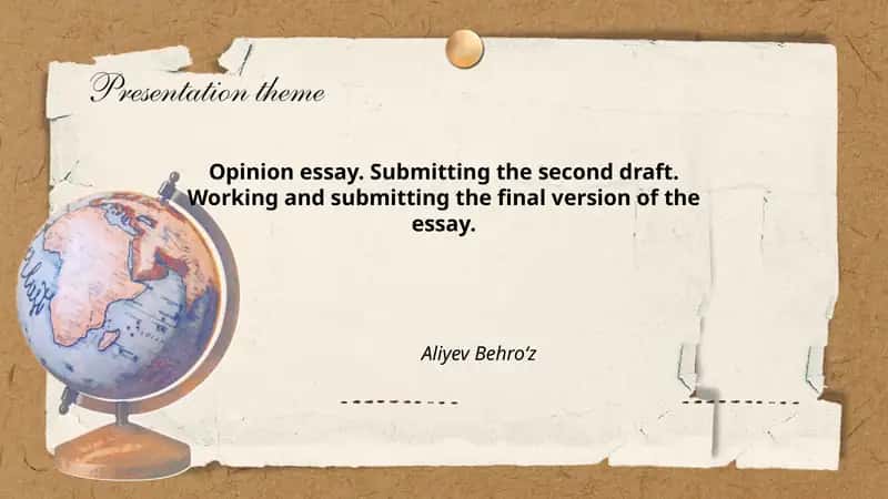 Opinion essay 1