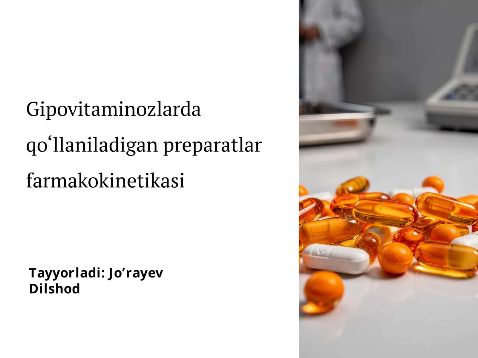Gipovitaminozlarda qo‘llaniladigan preparatlar farmakokinetikasi 1