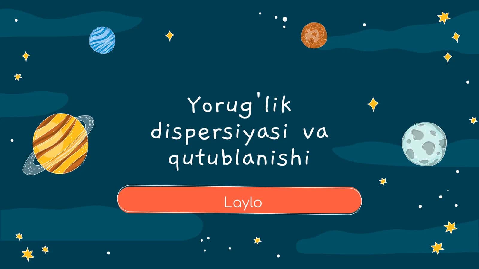 Yorug'lik dispersiyasi va qutublanishi 1