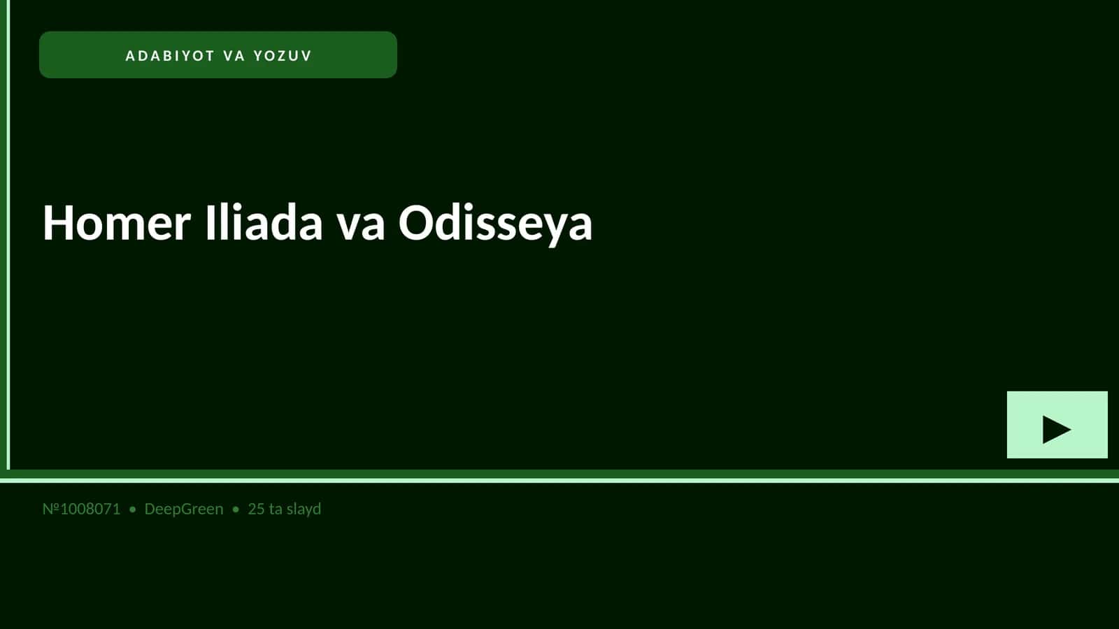 Homer Iliada va Odisseya 1