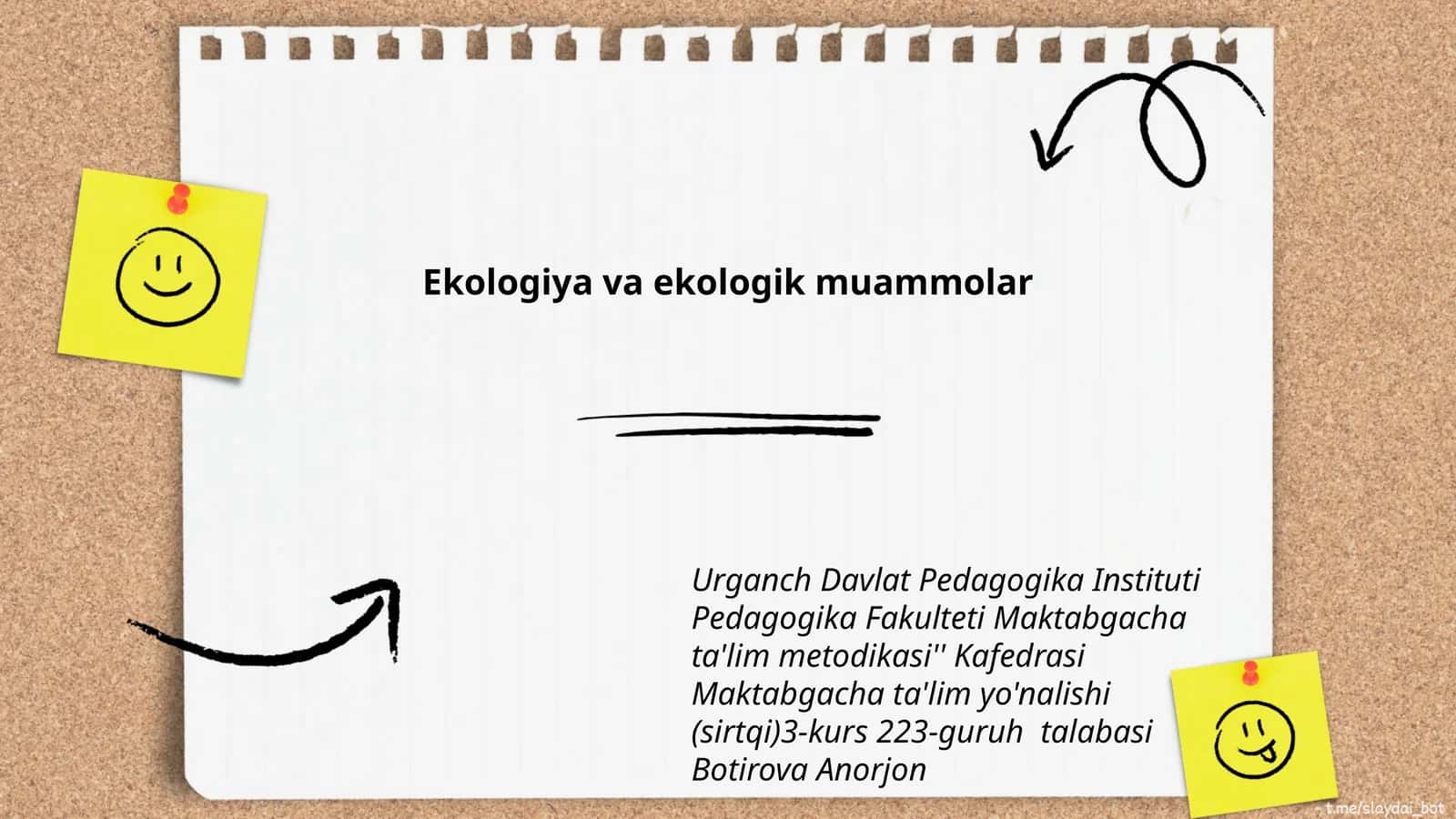 Ekologiya va ekologik muammolar 1