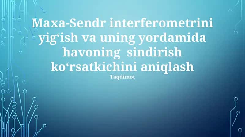 Maxa-Sendr interferometri 1
